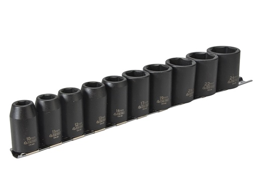 [TEN9121] 9121 Impact Socket Set of 10 Metric 1/2in Drive