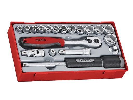[TENTT3819] TT3819 Regular Metric Socket Set 19 Piece - 3/8in Drive