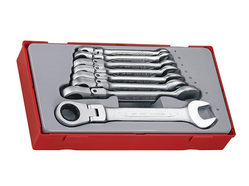 [TENTT6508RF] TT6508RF Flexible Ratchet Spanner Set 8 Piece