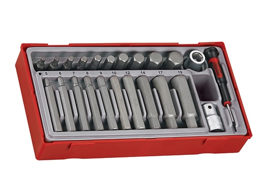 [TENTTHEX23] TTHEX23 Metric Hex Bit Socket Set 23 Piece - 1/2in Drive