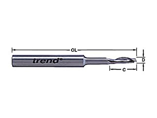 [TRE50198HSE] 50/19 x 8mm HSSE Steel Helical Plunge Bit 5mm