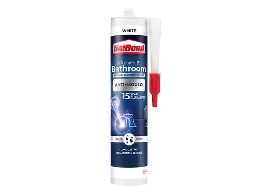 [UNI2079356] Anti-Mould Kitchen & Bathroom Sealant Cartridge White 274g