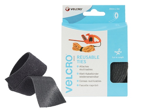 [VEL60254] VELCRO Brand ONE-WRAP Reusable Ties 30mm x 5m Black