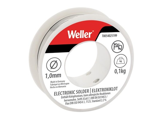 [HIS-192552] WEL54025199 - EL99/1-100 Lead-Free Solder 1.0mm 100g