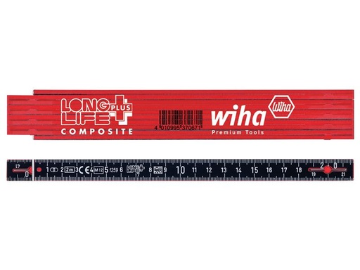 [WHA37067] LongLife Plus Composite Folding Ruler 2m