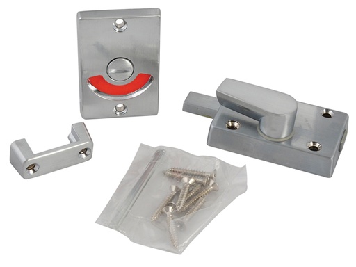[YALP127SC] Indicator Bolt for Bathrooms or W.C Doors Satin Chrome P127