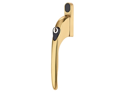 [YALPYWHL40PB] PVCu Window Handle Polished Brass Finish