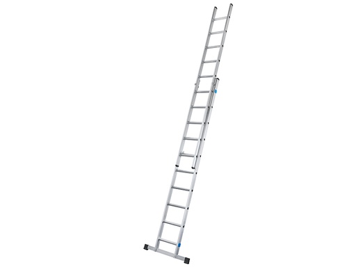 [ZAR44822] Double Extension Ladder with Stabiliser Bar 2-Part D-Rungs 2 x 12