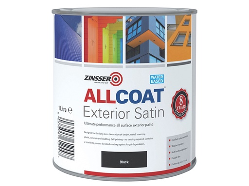 [ZINACEBK1L] AllCoat Exterior Black 1 litre