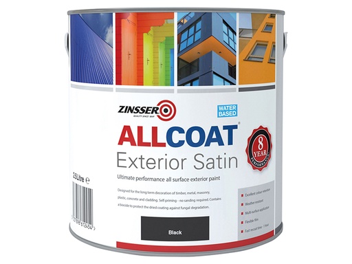 [ZINACEBK25L] AllCoat Exterior Black 2.5 litre
