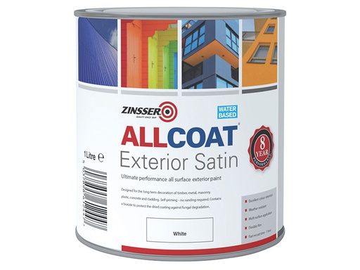 [ZINACEWH1L] AllCoat Exterior White 1 litre