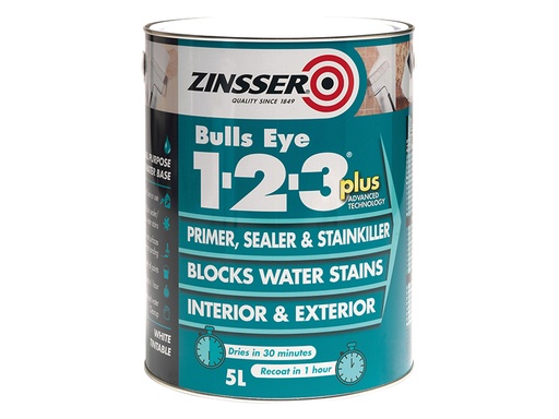 [ZINBE123P1L] Bulls Eye 1-2-3 Plus Primer & Sealer Paint 1 litre