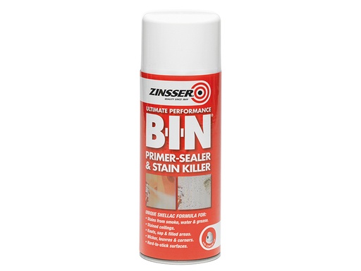 [ZINBIN400A] B.I.N Primer & Sealer Stain Killer Aerosol 400ml