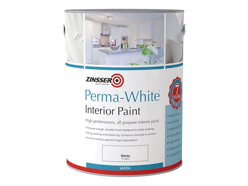 [ZINPWIS1L] Perma-White Interior Paint Satin 1 litre