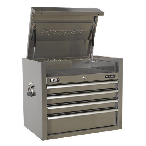 [SEALEY PTB66004SS] Premier™ Heavy-Duty Topchest 4 Drawer 675mm - Stainless Steel