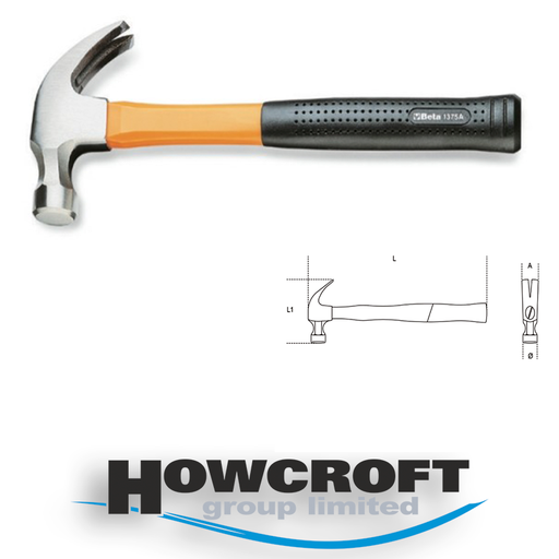 [Beta 00013750016] 1375A 16-Claw Hammers Fibreglass Handle 