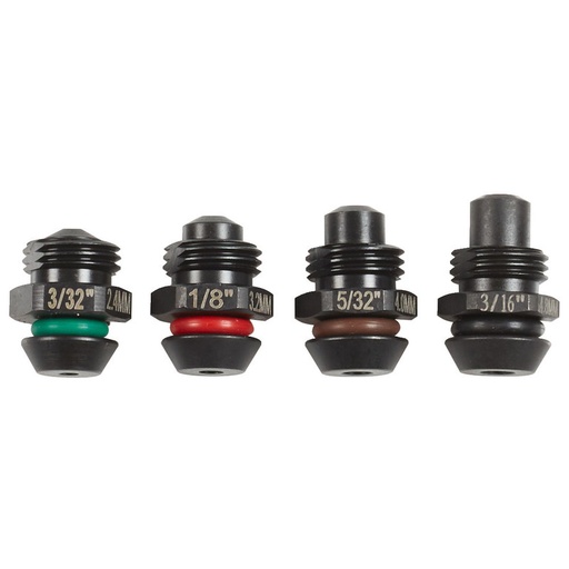 [Milwaukee 48540100] Rivet Nose Pieces Set (3/32, 1/8, 5/32, 3/16) 4pc