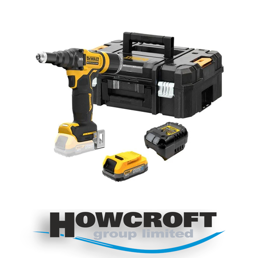[Dewalt DCF403E1T] 3/16" Brushless Riveter 1 x 1.7Ah Powerstack™ Li-Ion Battery, Charger & TSTAK Kitbox