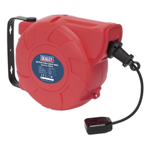 [SEALEY CRM151] CRM151 15m Retractable Cable Reel System 1 x 230V