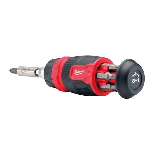 [4932471868] Milwaukee 8in1 Compact Multibit Stubby Hand Bit Screwdriver Universal