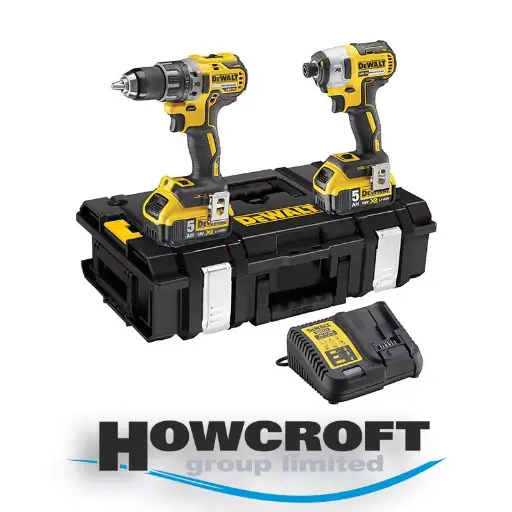 [DeWalt DCK266P2] Dewalt DCK266P2 18V Brushless Twin Pack + 2 x 5Ah Batteries + Charger + Case