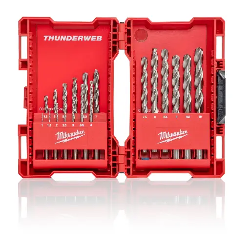 [4932352374] Milwaukee Thunderweb 19 Piece HSS-G Ground Metal Drill Bit Set