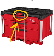 [1757345223] Milwaukee Packout Drawer Latch / Cabinet Bar Release Latch Red