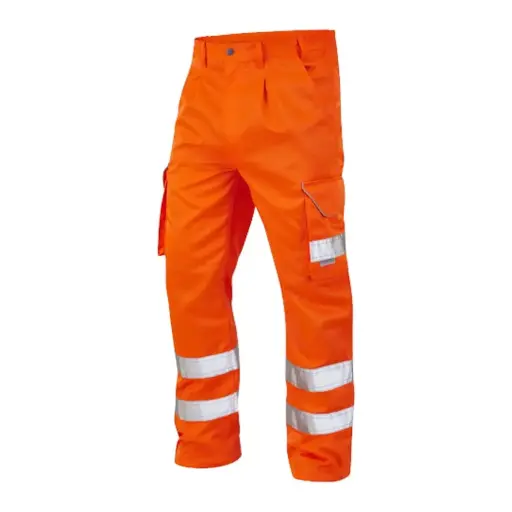 Yoko YK073 - Hi-Vis Polycotton Cargo Trousers with Kneepad Pockets - Orange