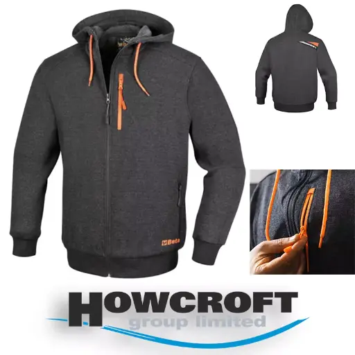 [7665G] BETA Tools 7665G Hoodie Hoody Jumper full zip waist + chest pockets L (Large)