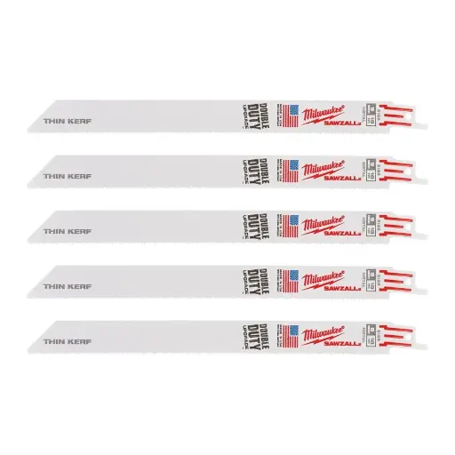 [HIS-211550] Milwaukee 48005188 - SAWZALL Metal Thin Kerf Blades 230mm 18tpi (5 Pack)