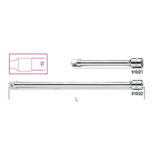 [Beta 00009100822] 910/21-3/8" Drive Extension Bars