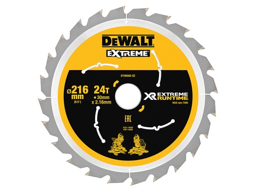 [HIS-211686] DEWDT99568QZ - XR FlexVolt Circular Saw Blade 216 x 30mm x 24T