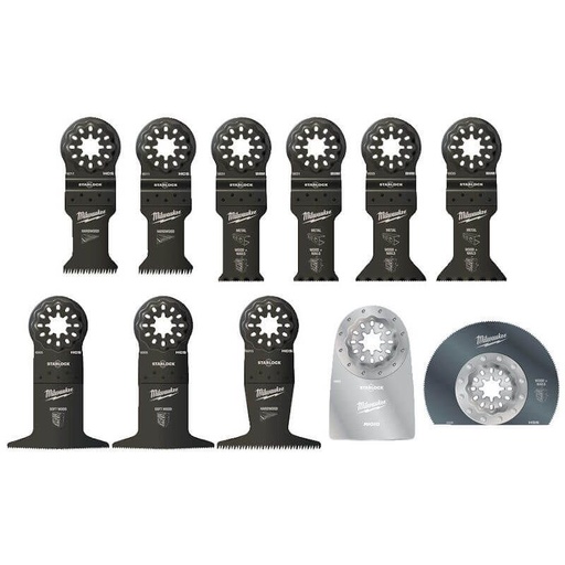 [HIS-214333] Milwaukee 48906090 - 11pc Wood Multi Tool Saw Blade Set