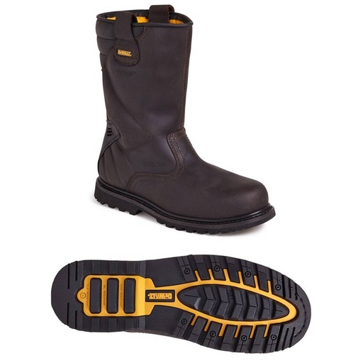 [HIS-214449] Dewalt Rigger 2 Brown Steel Toe Cap Safety Rigger Boots - Size 10
