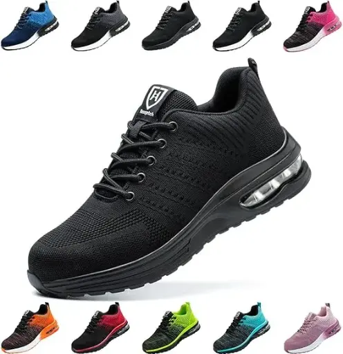 [HIS-216433] Nasogetch Black Safety Trainers With Steel Toe Cap Size 5