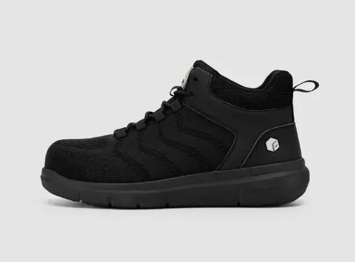 [FitVille Black / 9.5 / Wide 4E] Mens High-Top Steelcore Work Boots V2 - Size 9.5 4E Extra Wide