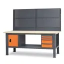 [C58BC-W2,1 4CA/O+SVR] Beta Tools Workshop C58BC-W2,1 4CA/O+SVR Work bench, 2.1 m long, with wood top, 4 drawers and door module
