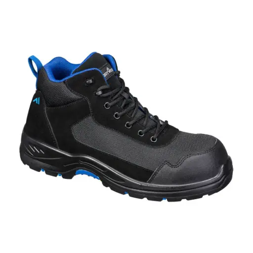 Portwest FC22 - Composite Textile Suede Mid Boot S3L HRO SR FO - Black/Blue