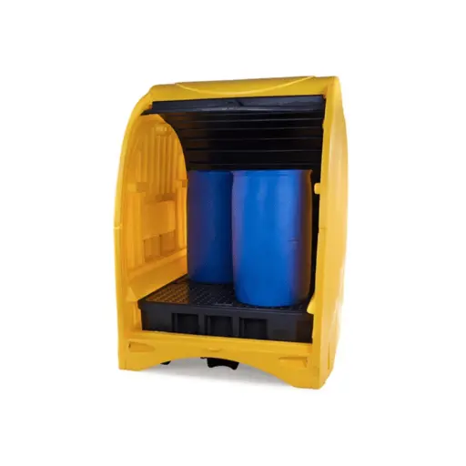 [HIS-216998] 1840/SS/4 - 4-Drum Spillshak L162cm x W157cm x H211cm (Sump Capacity 485Ltr)
