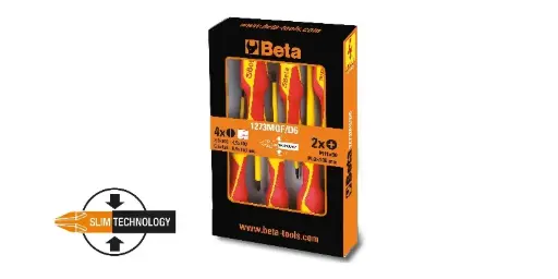 [1273MQ/D6-6] Beta 00012730851 1273MQ/D6-6 SCREWDRIVERS HANGING PACK