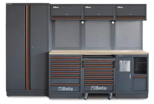 [C45PRO 2.0 W] Beta C45PRO 2.0 W Workshop furniture combination C45PRO 2.0 (plywood worktop)